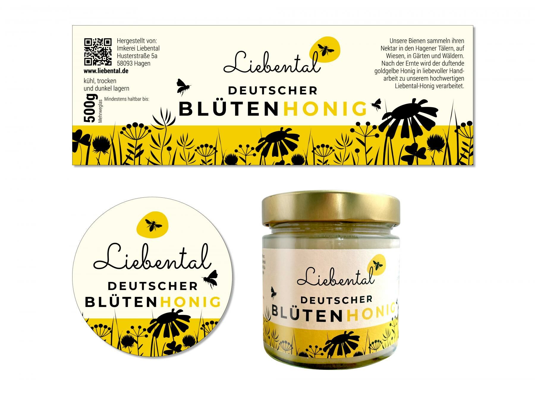 Liebental Honig Packaging Design