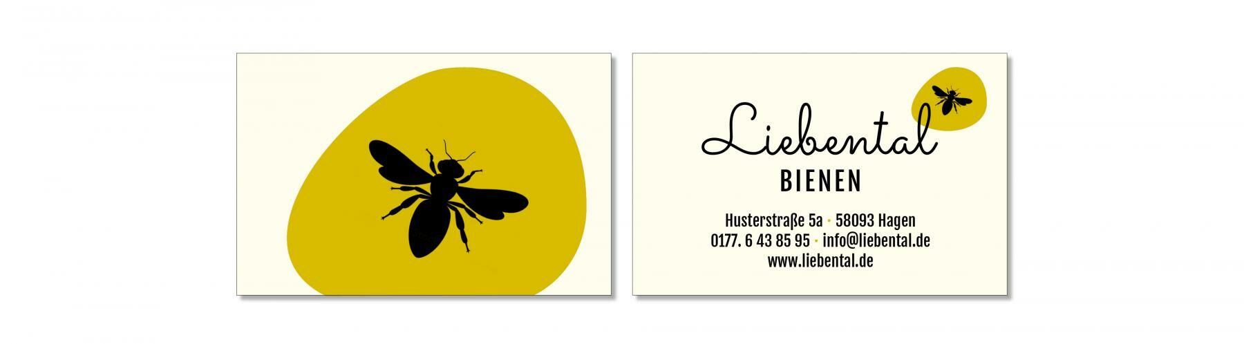 Liebental Bienen, Visitenkarte, Corporate Design