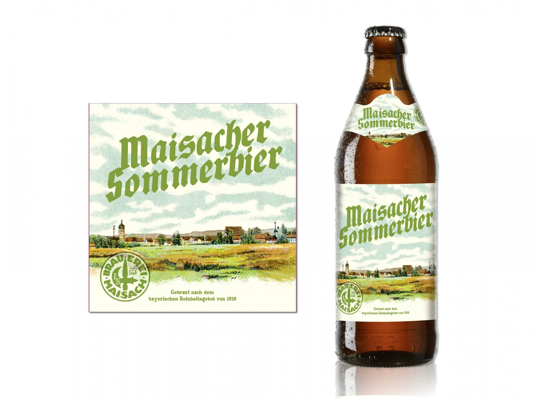 Brauerei Maisach, Sommerbier, Etiketten, Grafikdesign